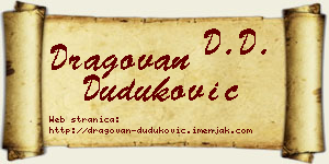 Dragovan Duduković vizit kartica
